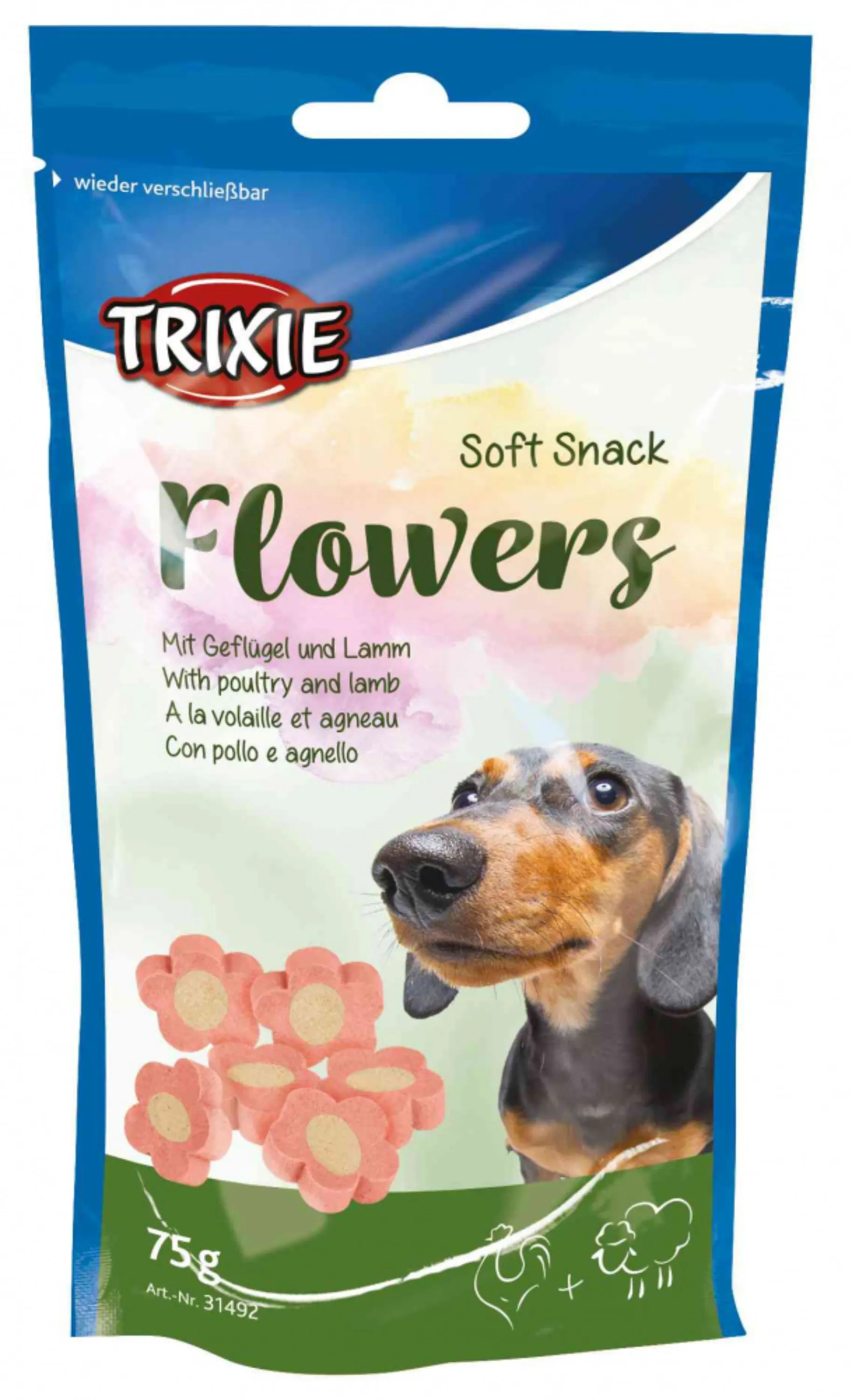 تشویقی سگ تریکسی مدل Soft Snak Flowers